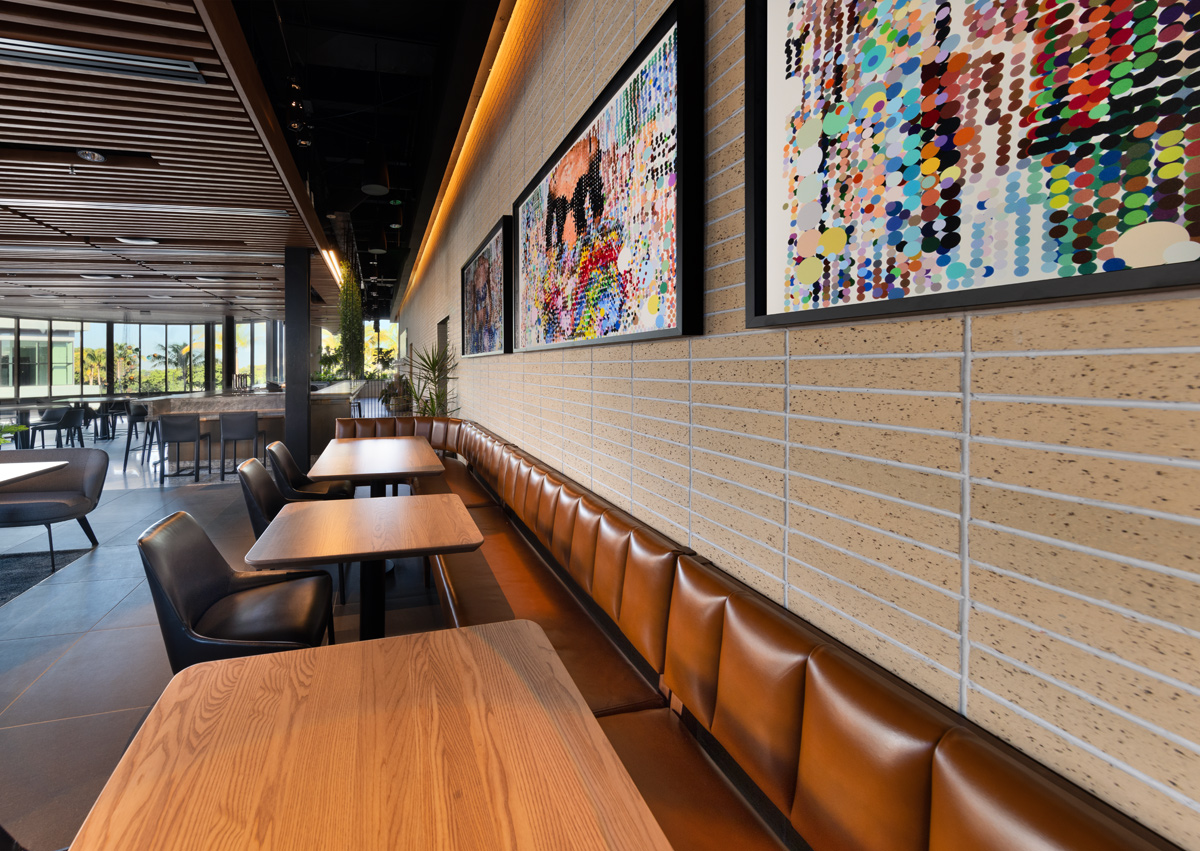 Architectural and interior design views of Joey Restaurant Chain - Aventura, FL