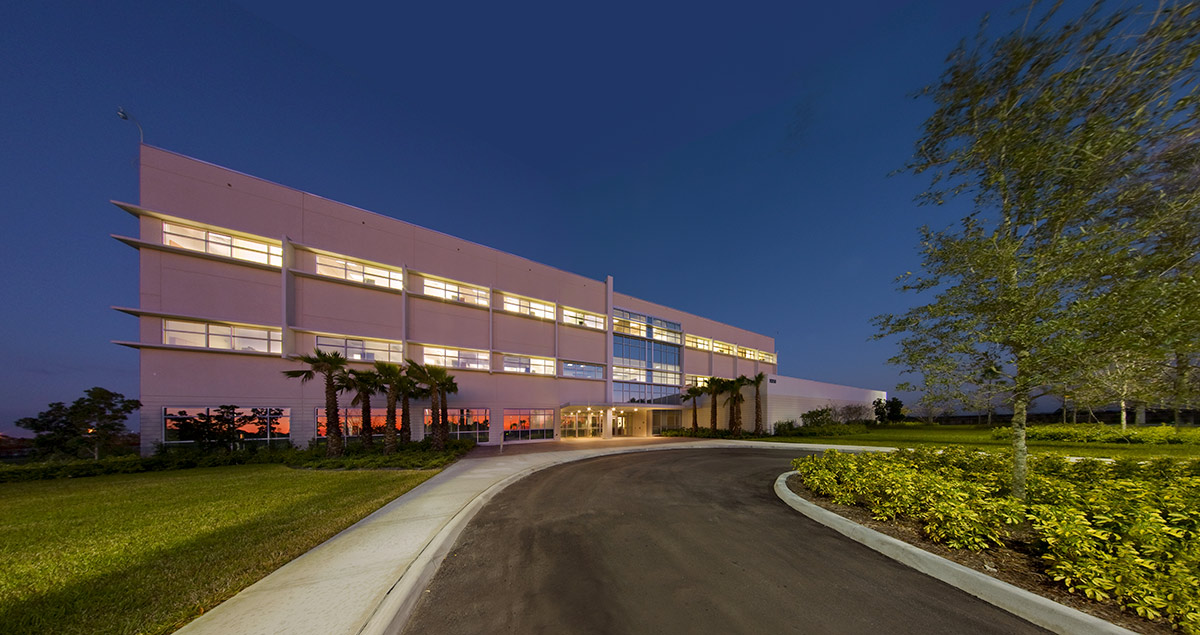 Architectural dusk view of Torrey Pines Institute for Molecular Studies - Port Saint Lucie, FL