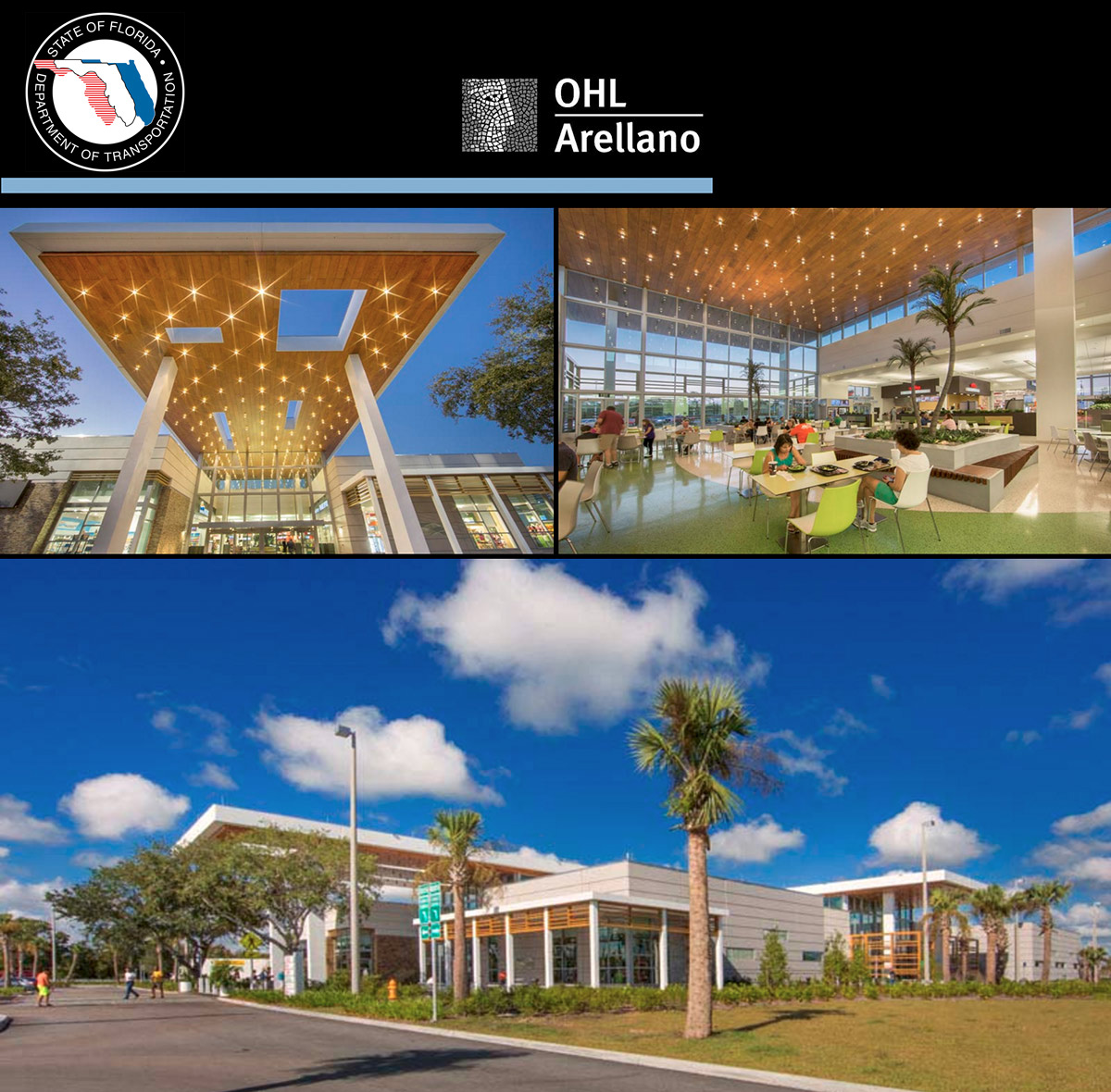 Architectural and interior design views of Fort Drum Service Plaza - Okeechobee, FL