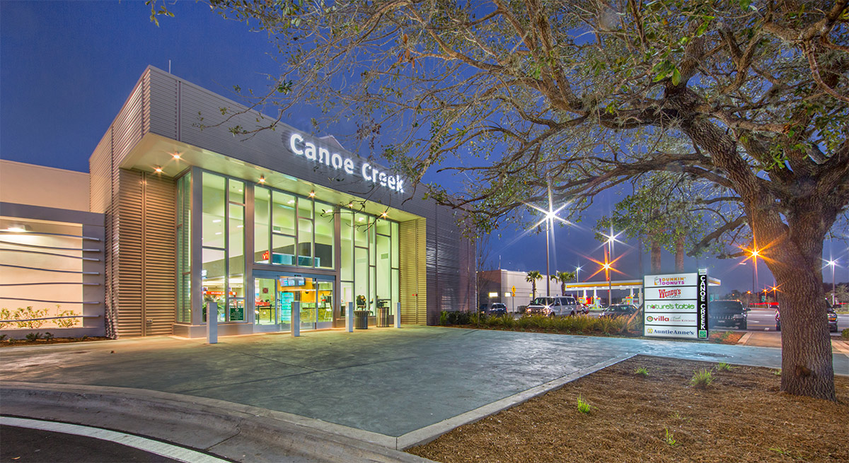 Architectural dusk view of Canoe Creek Service Plaza - St Cloud, FL