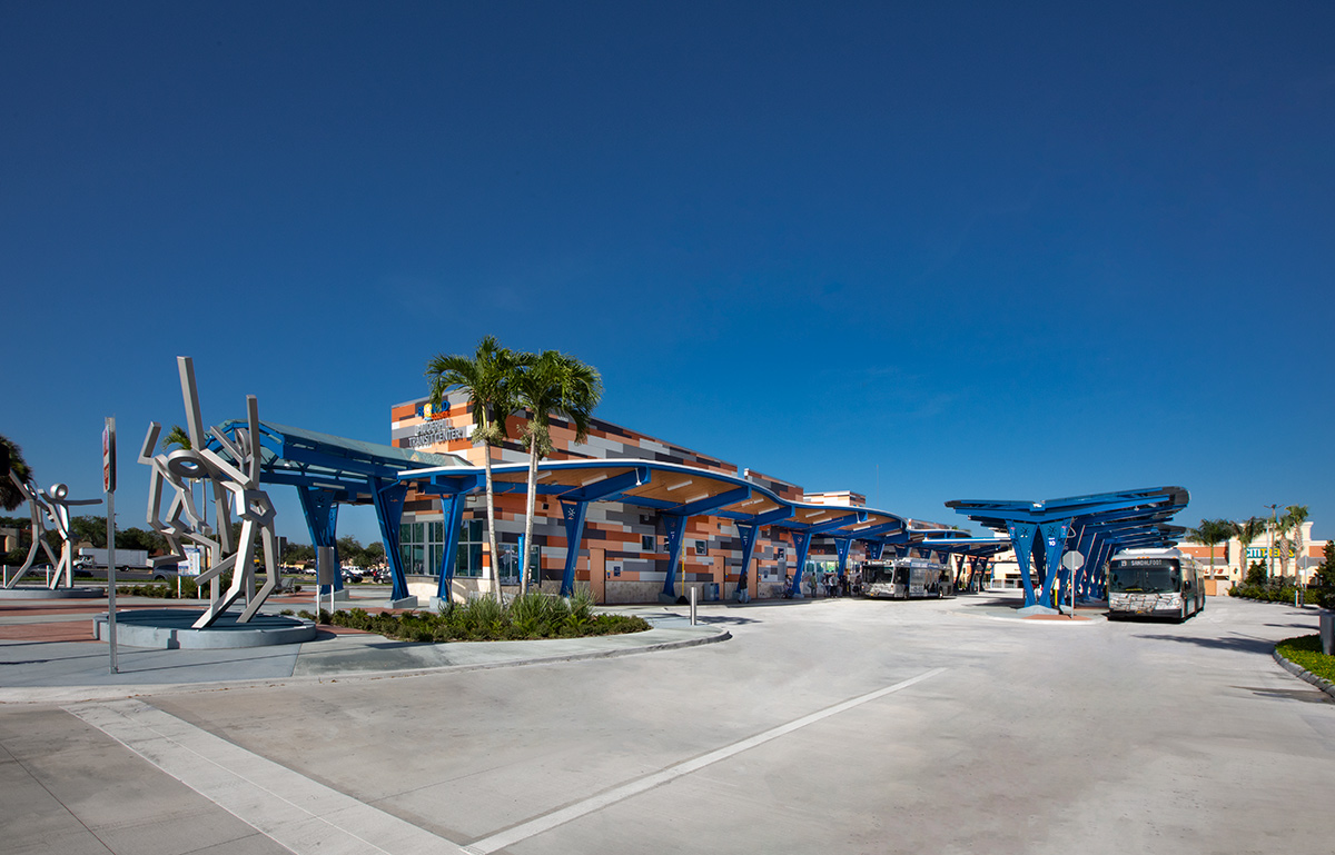 Overview of the Lauderhill Transit Center in Lauderhill, FL