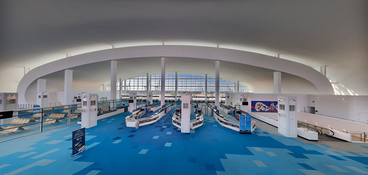 Interior design overhead view of the Norwegian Cruise Lines Terminal B Port Miami.