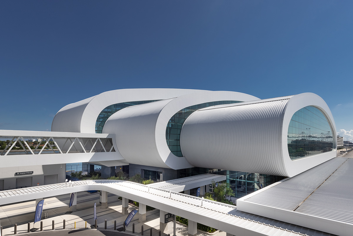 Architectural overhead view of the Norwegian Cruise Lines Terminal B Port Miami.